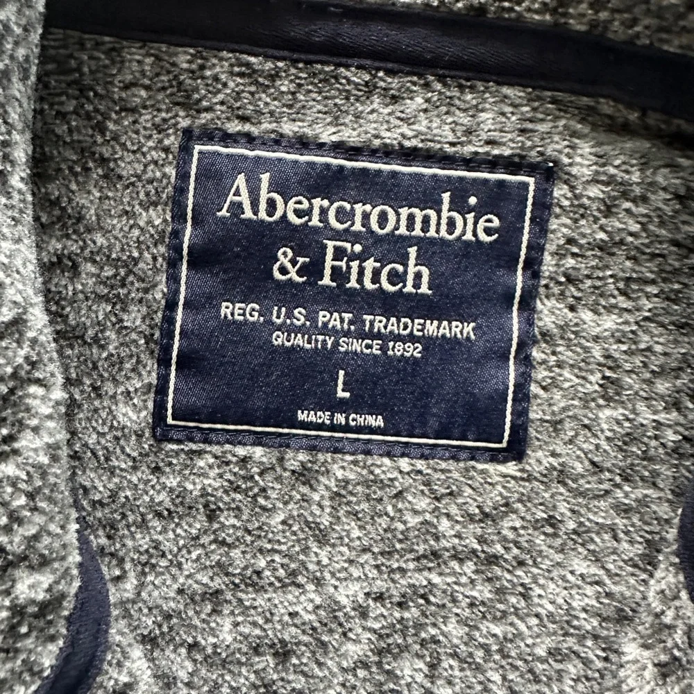 Abercrombie & Fitch Quarter Zip Sweater Jacket Mens Size L
